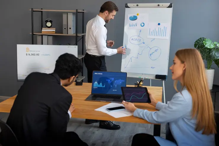 Business professionals conducting organizational assessment and design analysis in Canada.